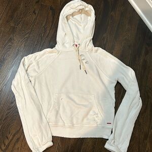 n: Philanthropy white distressed Hoodie xs